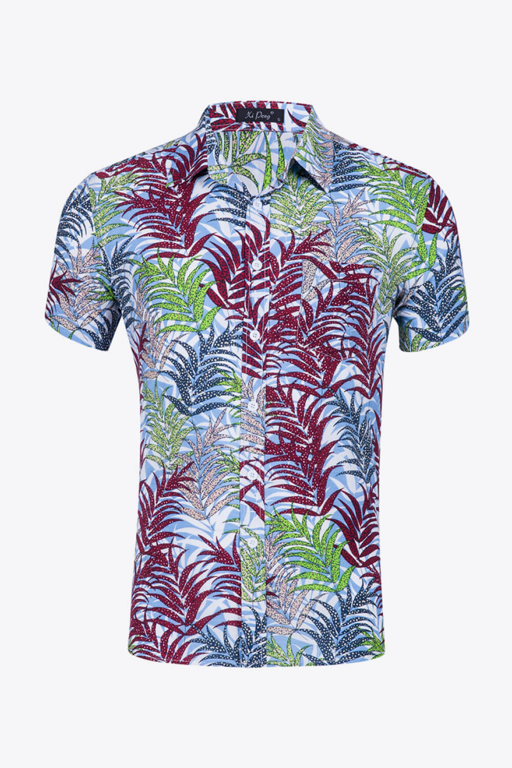 Tropical Pattern Buttoned Beach Shirt