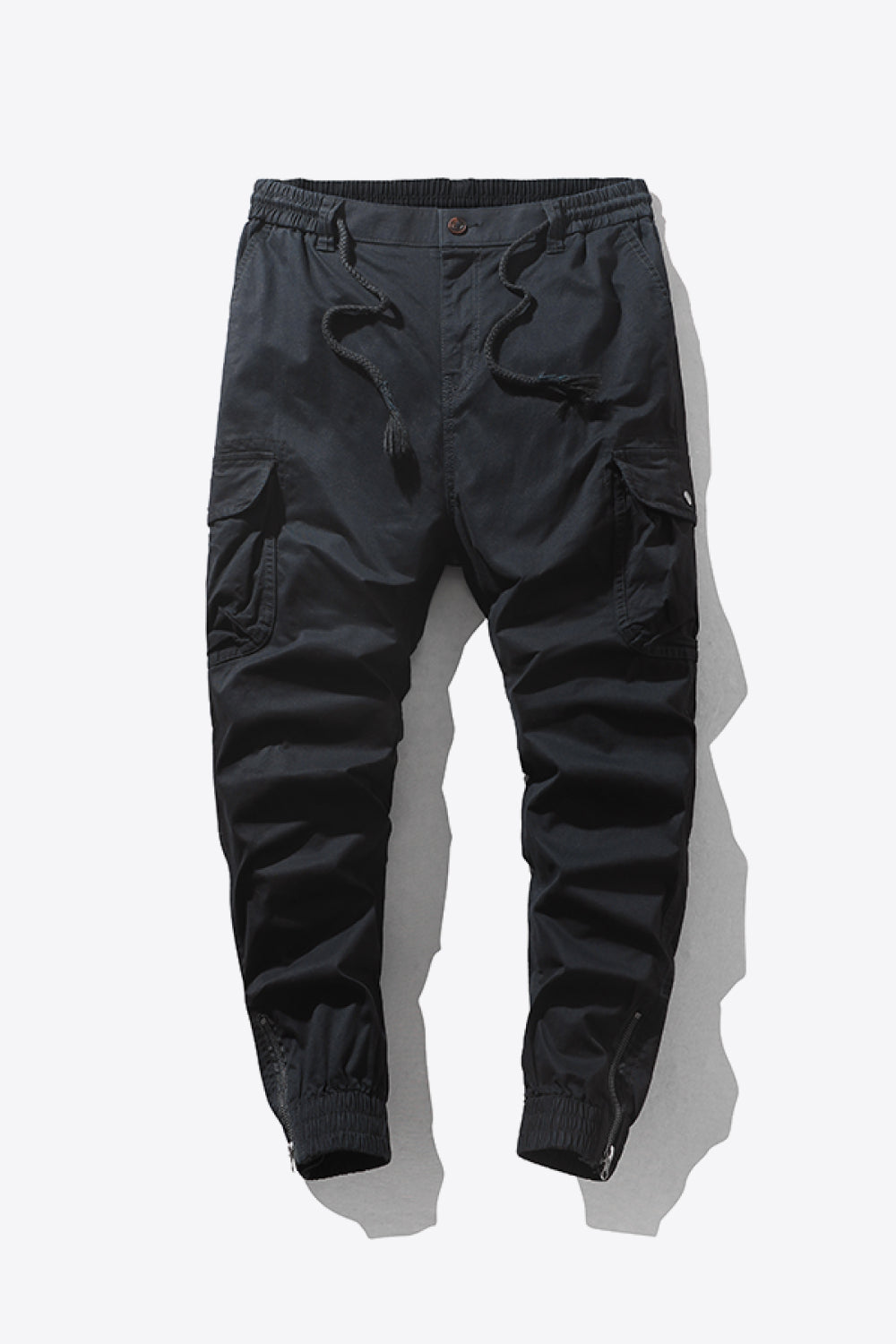 Drawstring Waist Cargo Jogger Pants
