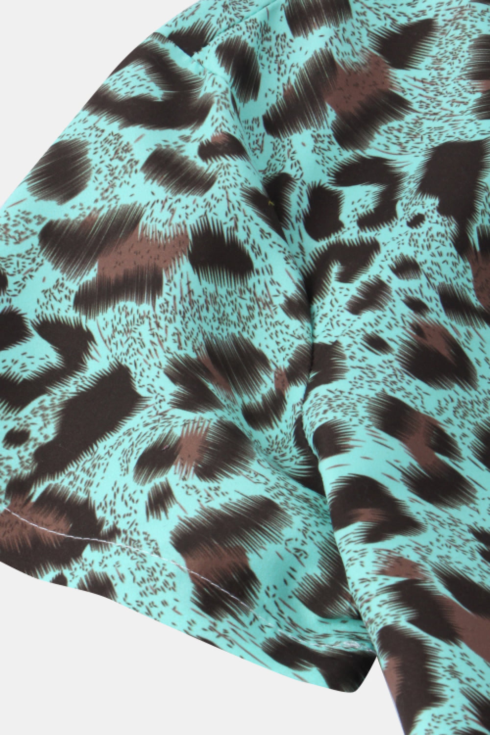 Full Size Leopard Button Down Collared Shirt