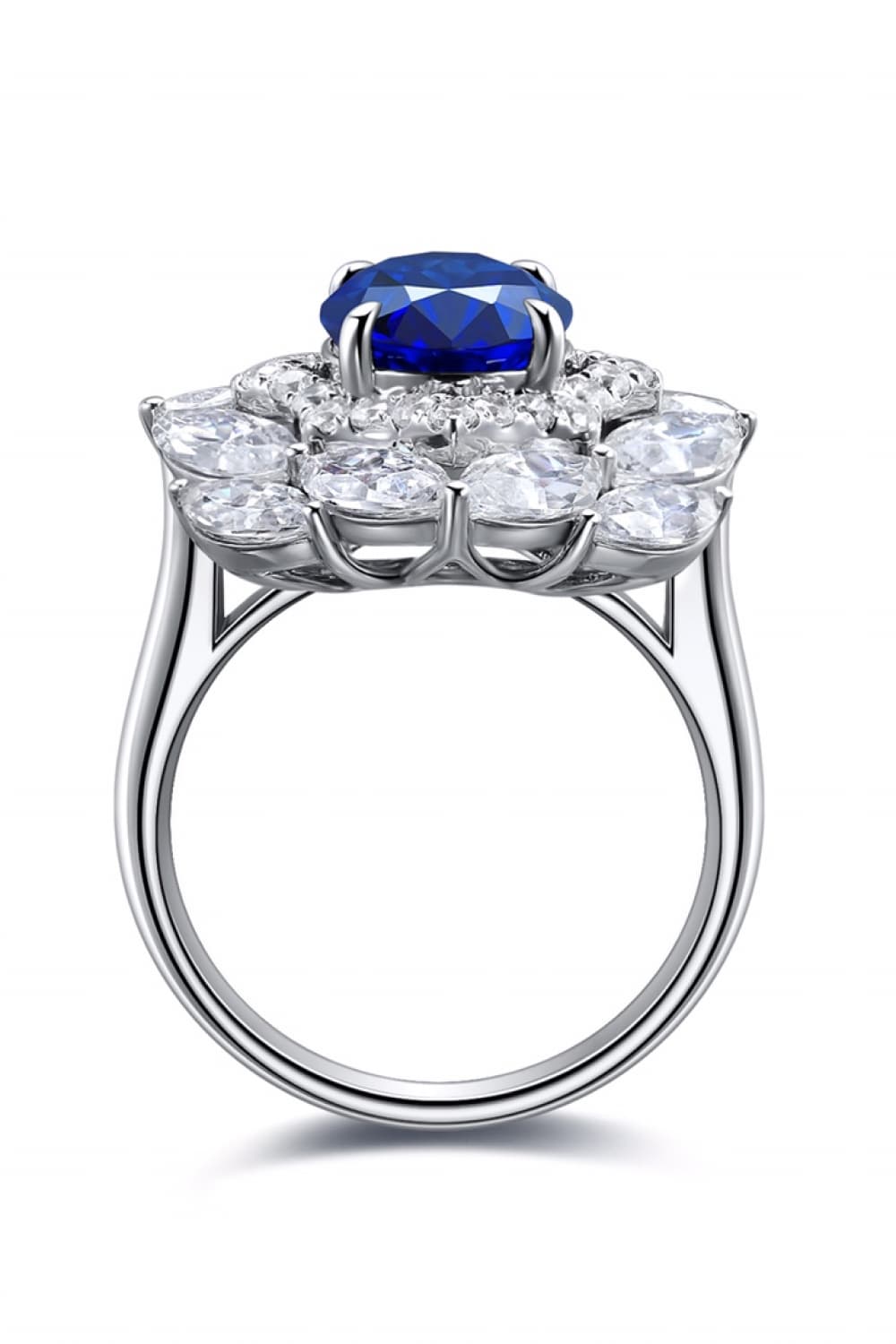 3 Carat Lab-Grown Sapphire Zircon Ring