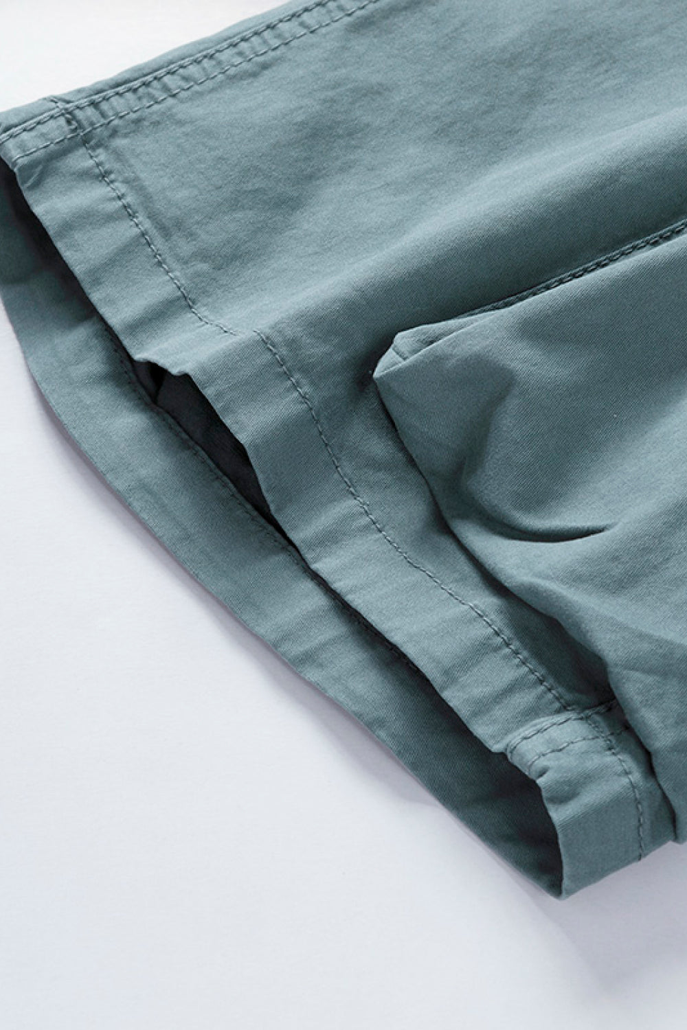 Graphic Drawstring Waist Cargo Shorts