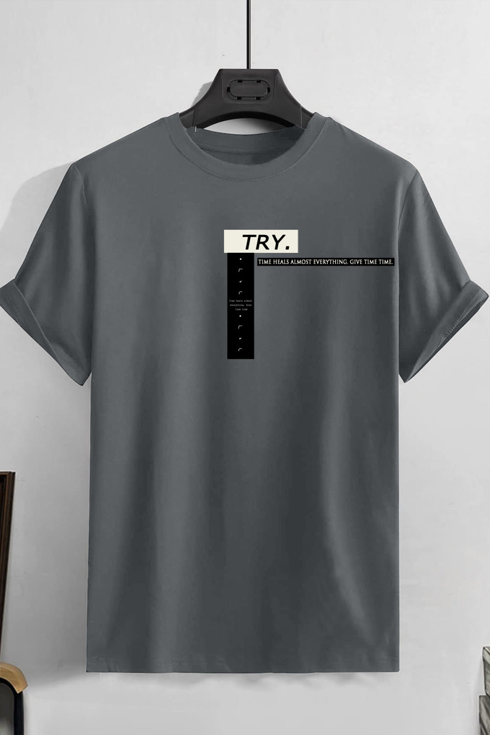 TRY Graphic Round Neck Tee