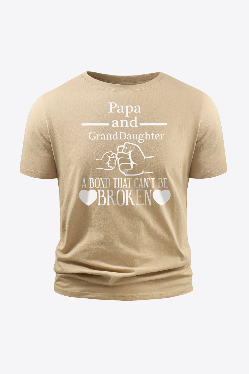 Slogan Graphic Round Neck T-Shirt