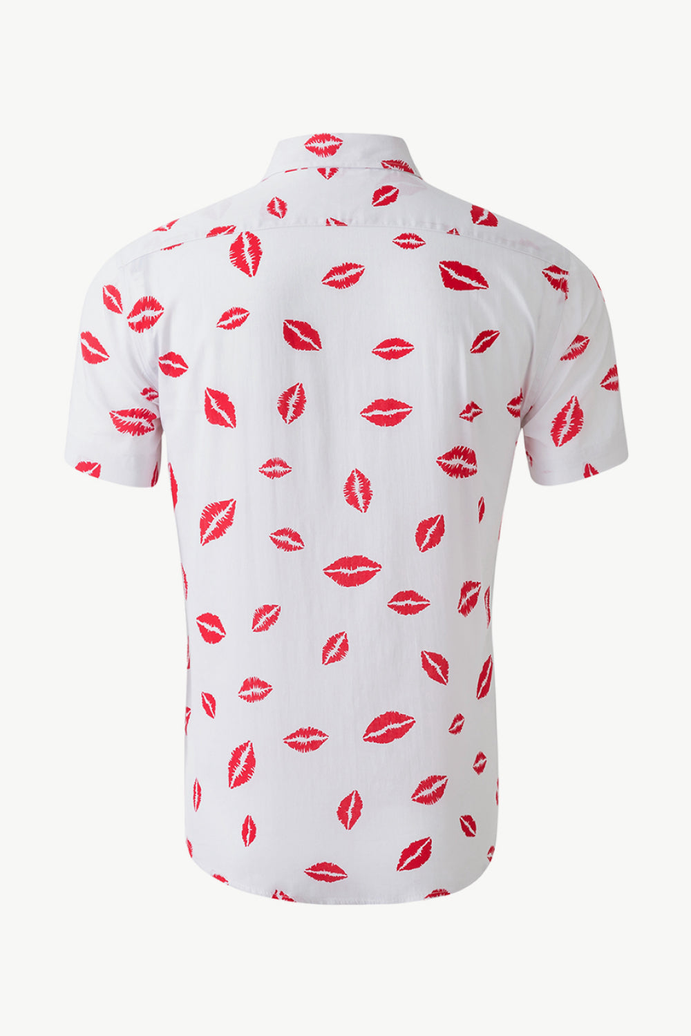 Printed Button-Down Collared Beach Shirt