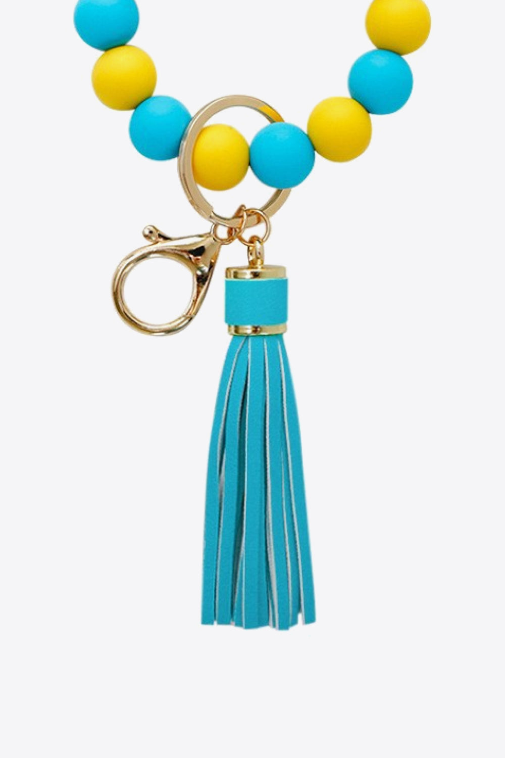 Random 3-Pack Silicone Bead Tassel Wristlet Key Chain