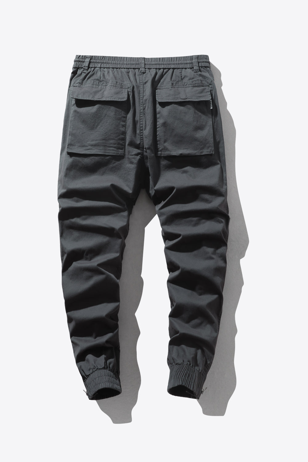 Drawstring Waist Cargo Joggers with Pockets