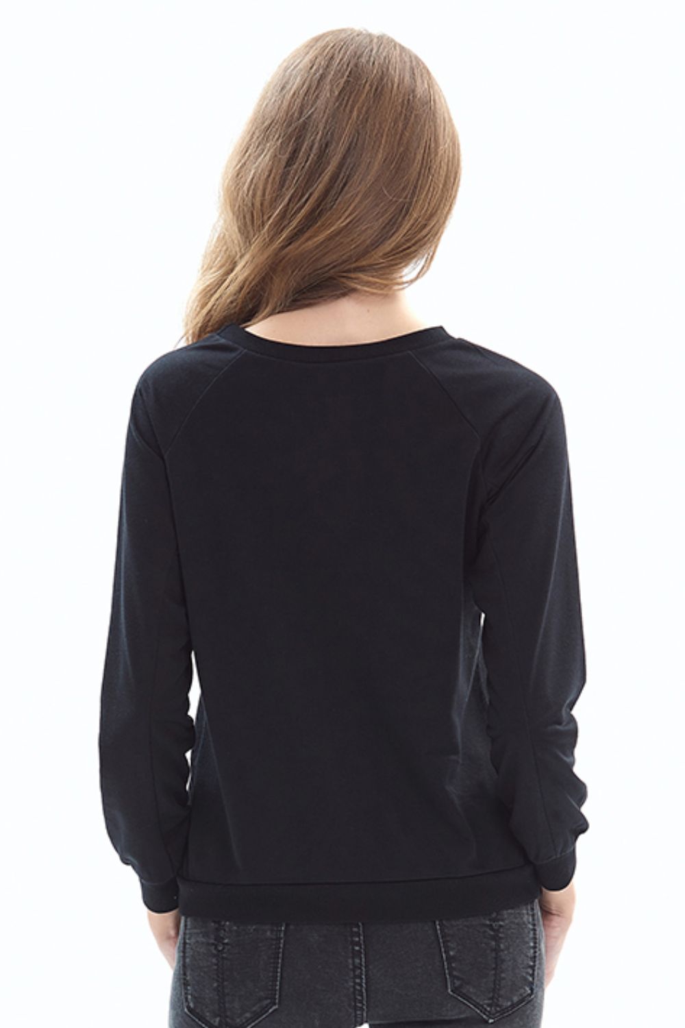 Graphic Raglan Sleeve Sweatshirt