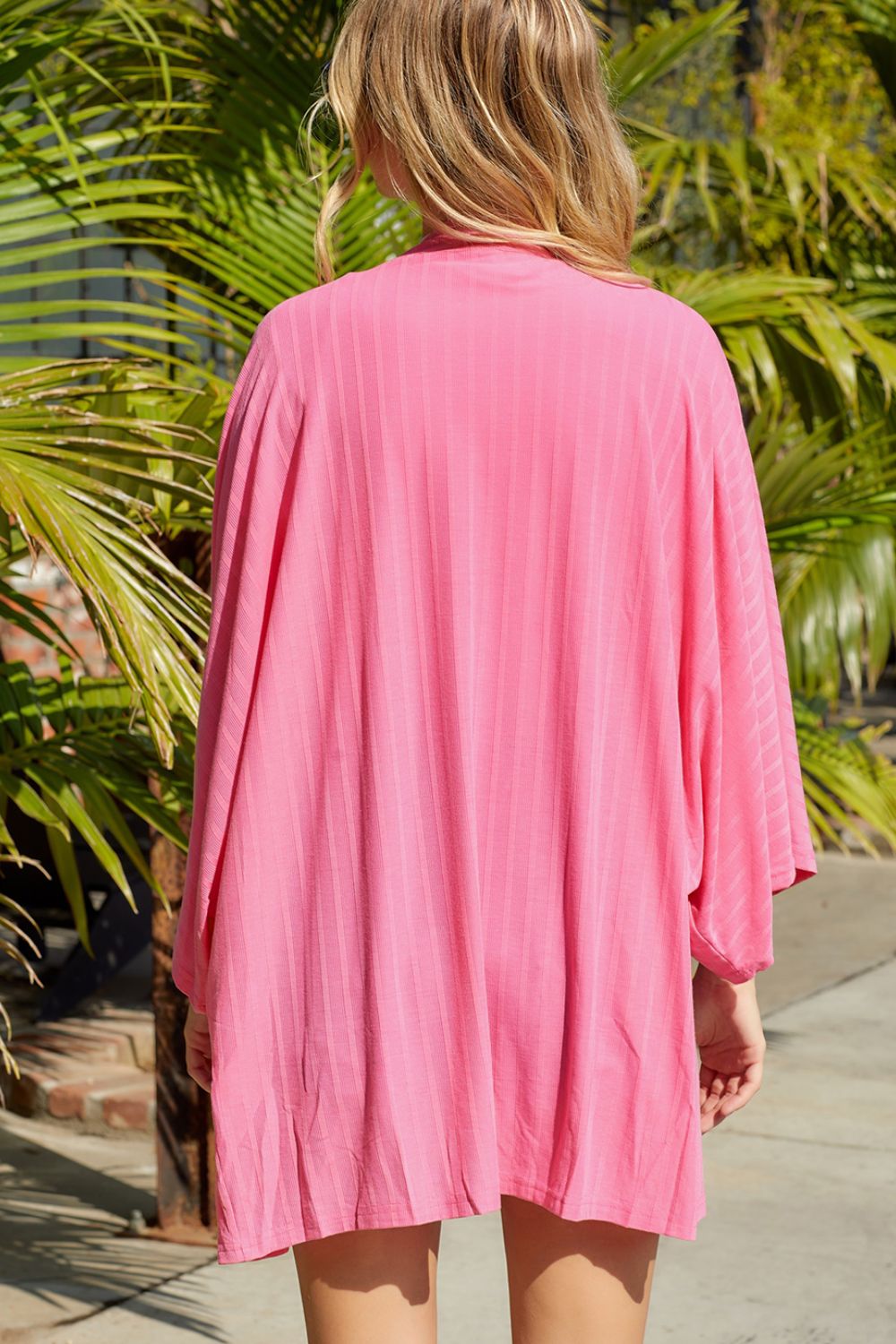 Dolman Sleeve Open Front Longline Cardigan