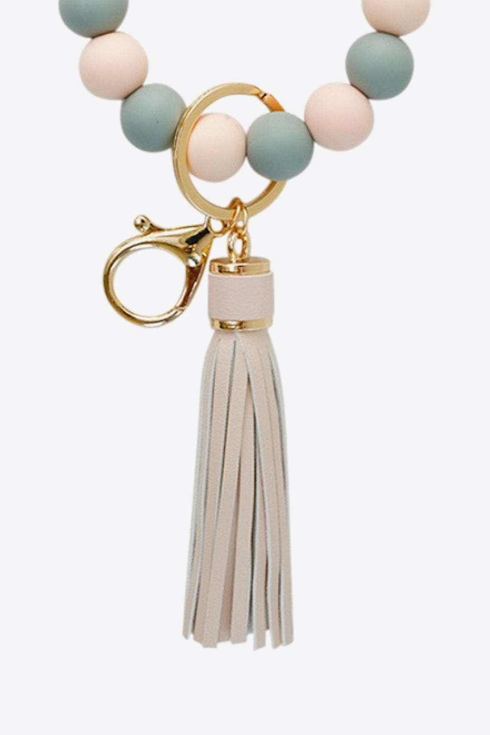 Random 3-Pack Silicone Bead Tassel Wristlet Key Chain