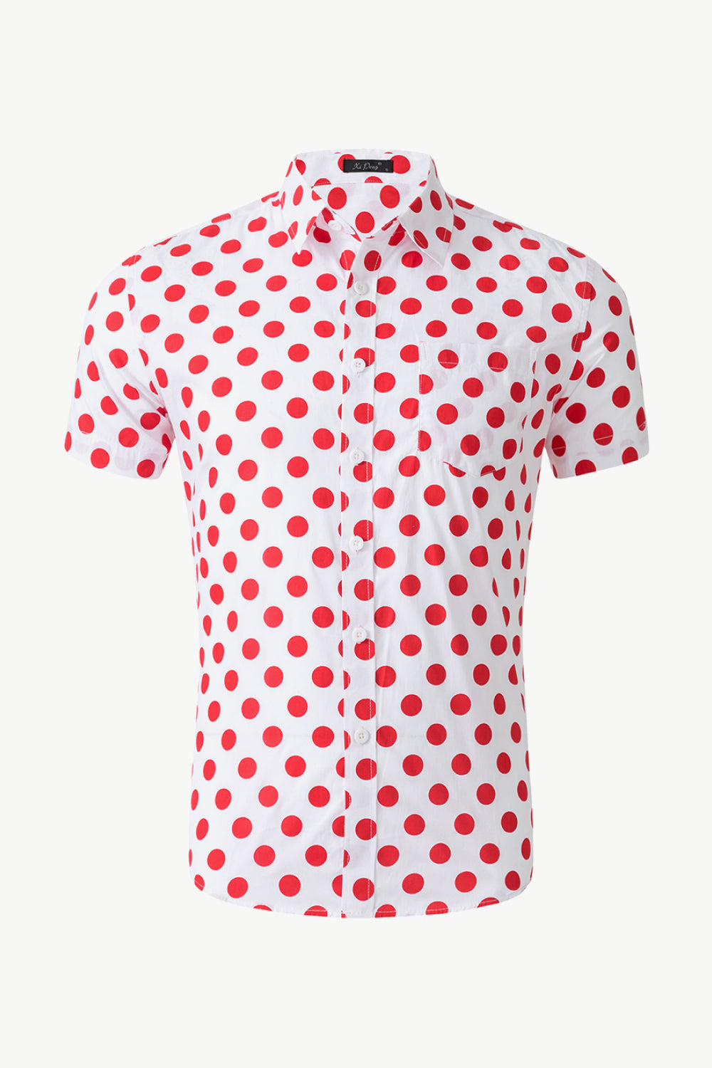Printed Button-Down Collared Beach Shirt