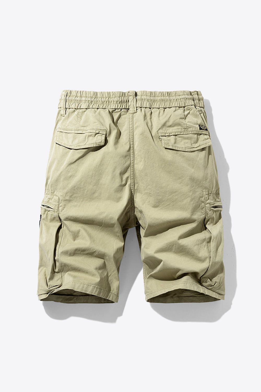 Graphic Drawstring Waist Cargo Shorts