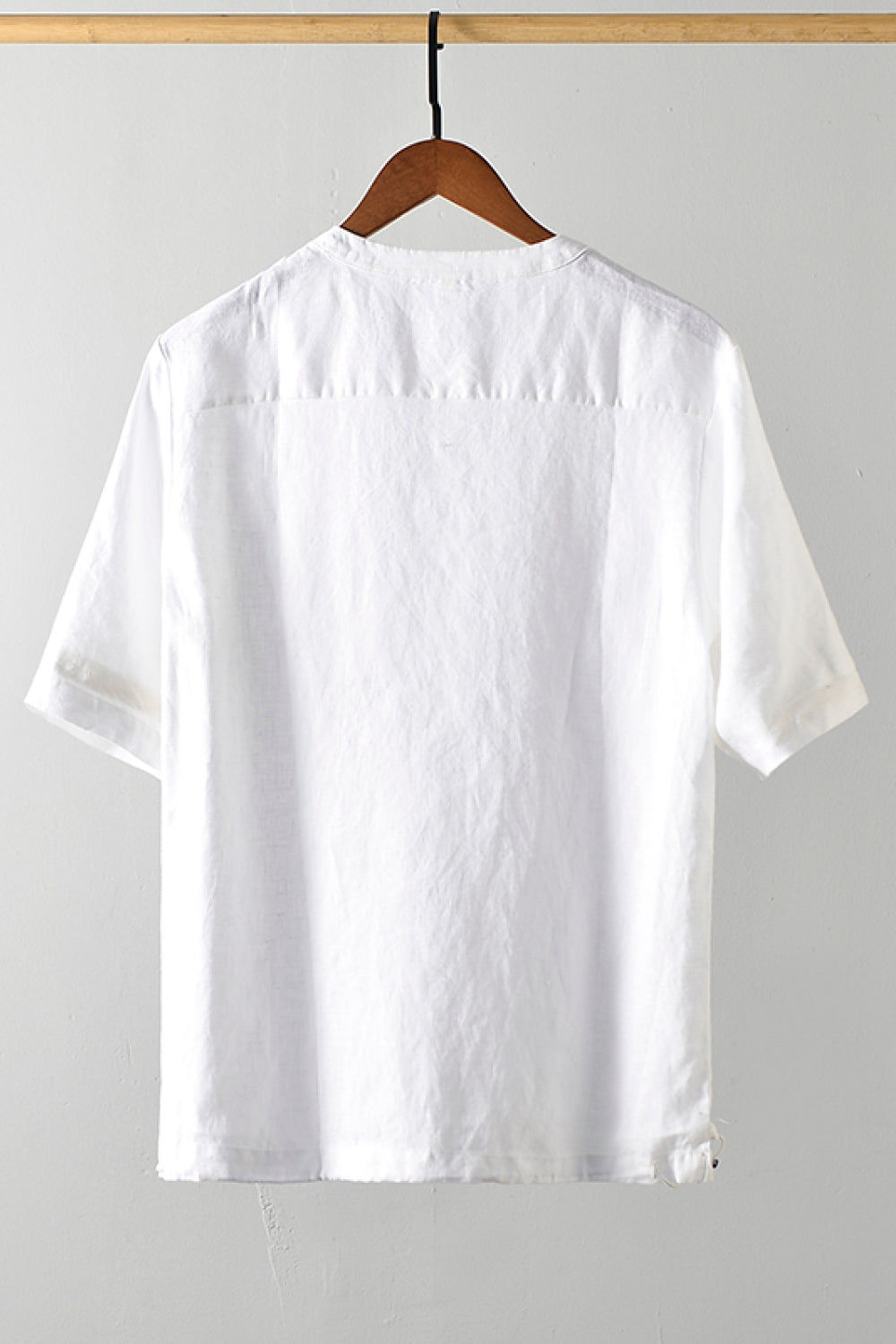 Round Neck Short Sleeve Linen Tee