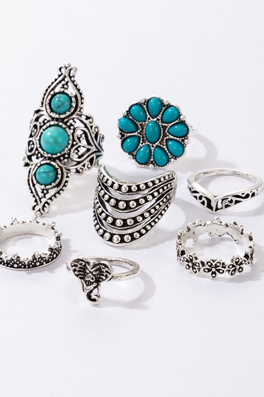 7-Piece Alloy Ring Set