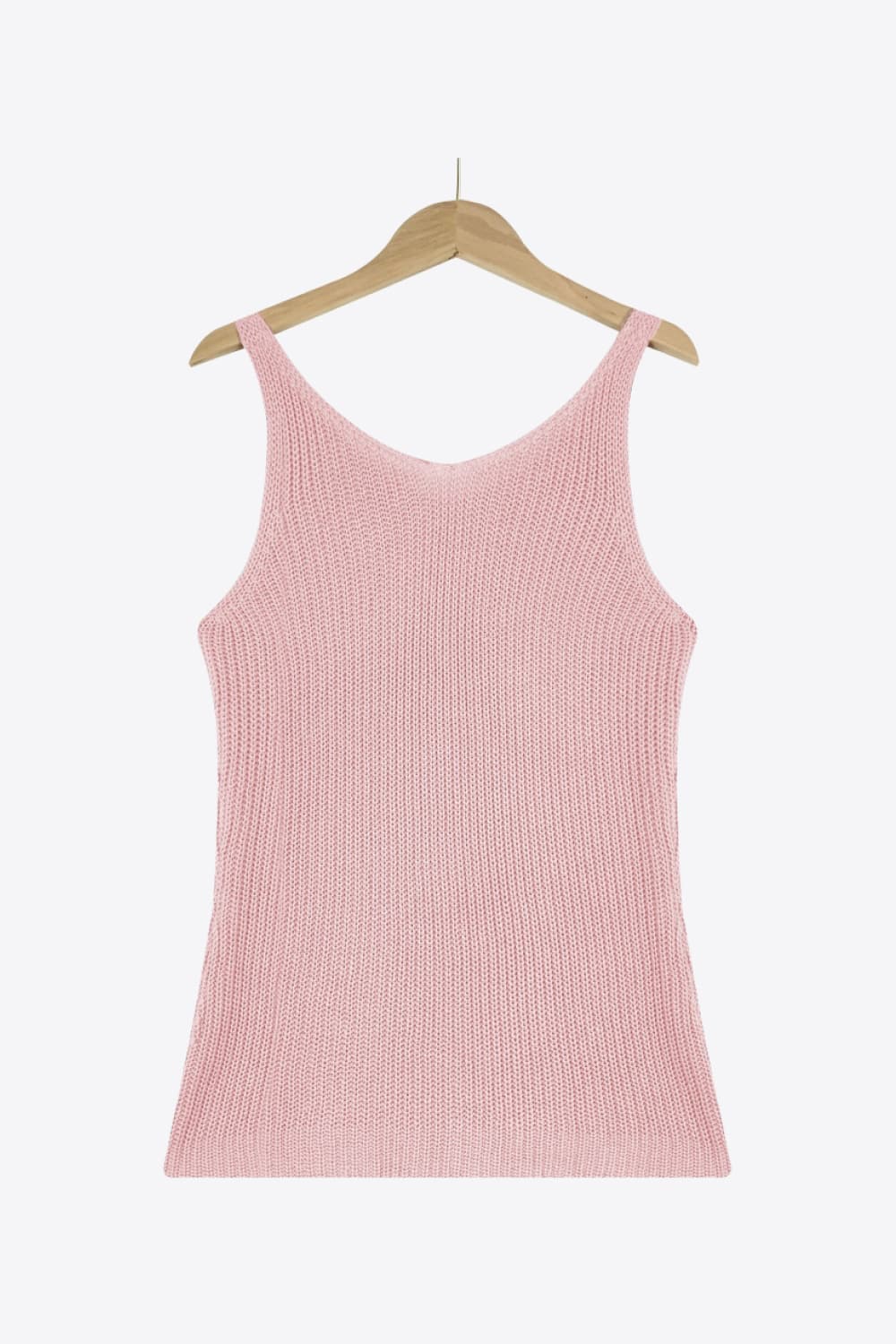 V-Neck Ribbed Knit Tank