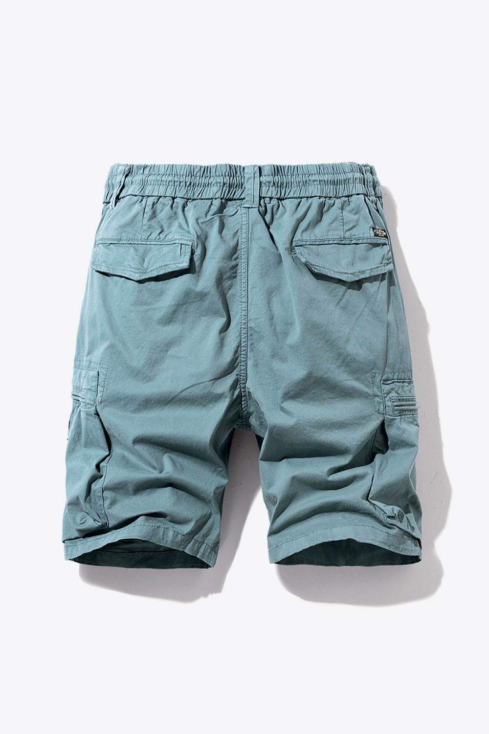 Graphic Drawstring Waist Cargo Shorts