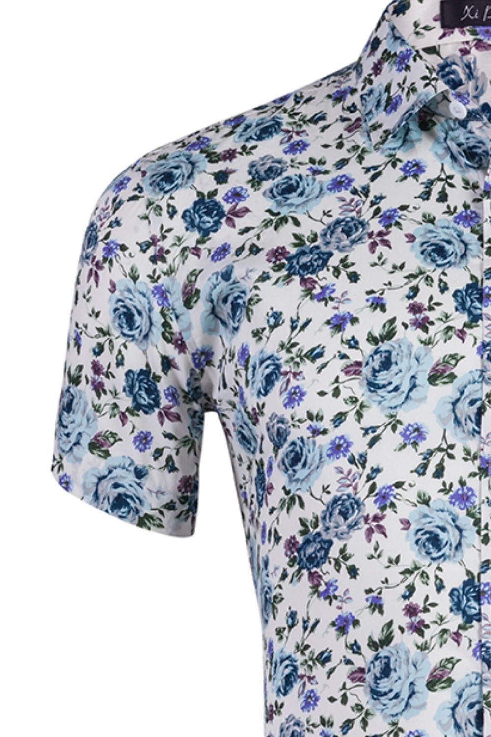 Tropical Pattern Button-Down Vacation Shirt