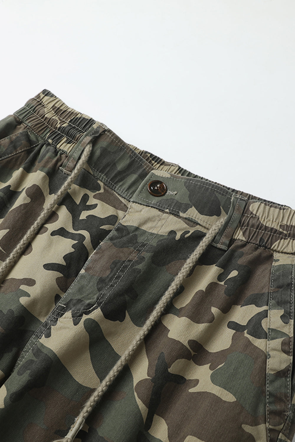 Camouflage Drawstring Waist Joggers