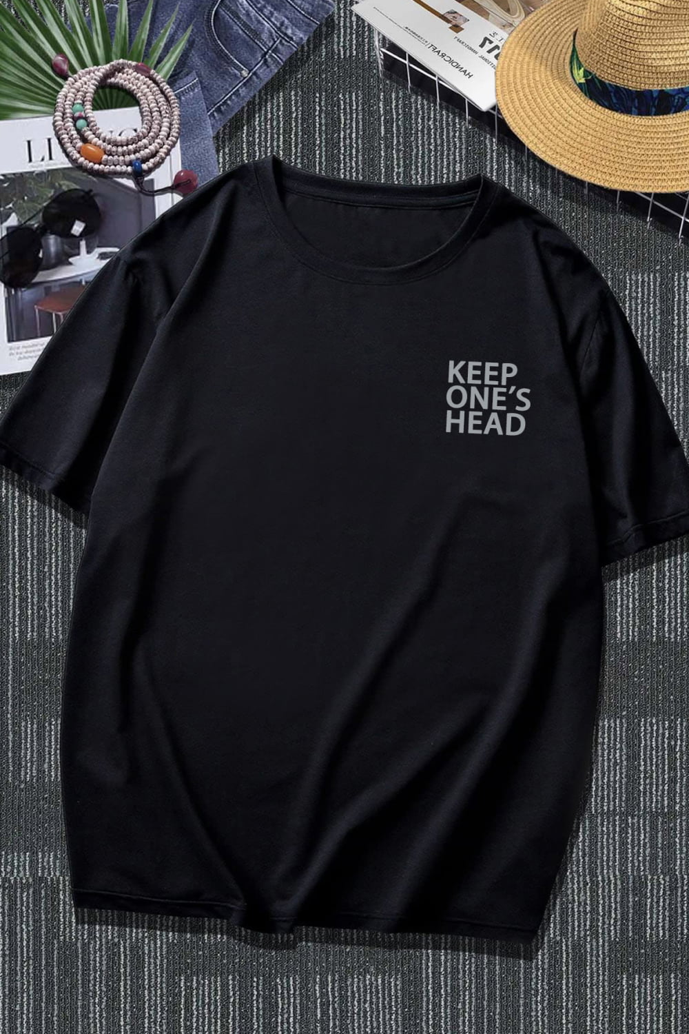 KEEP ONE'S HEAD Graphic Tee