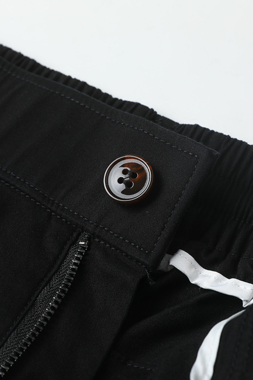 Drawstring Waist Cargo Joggers with Pockets