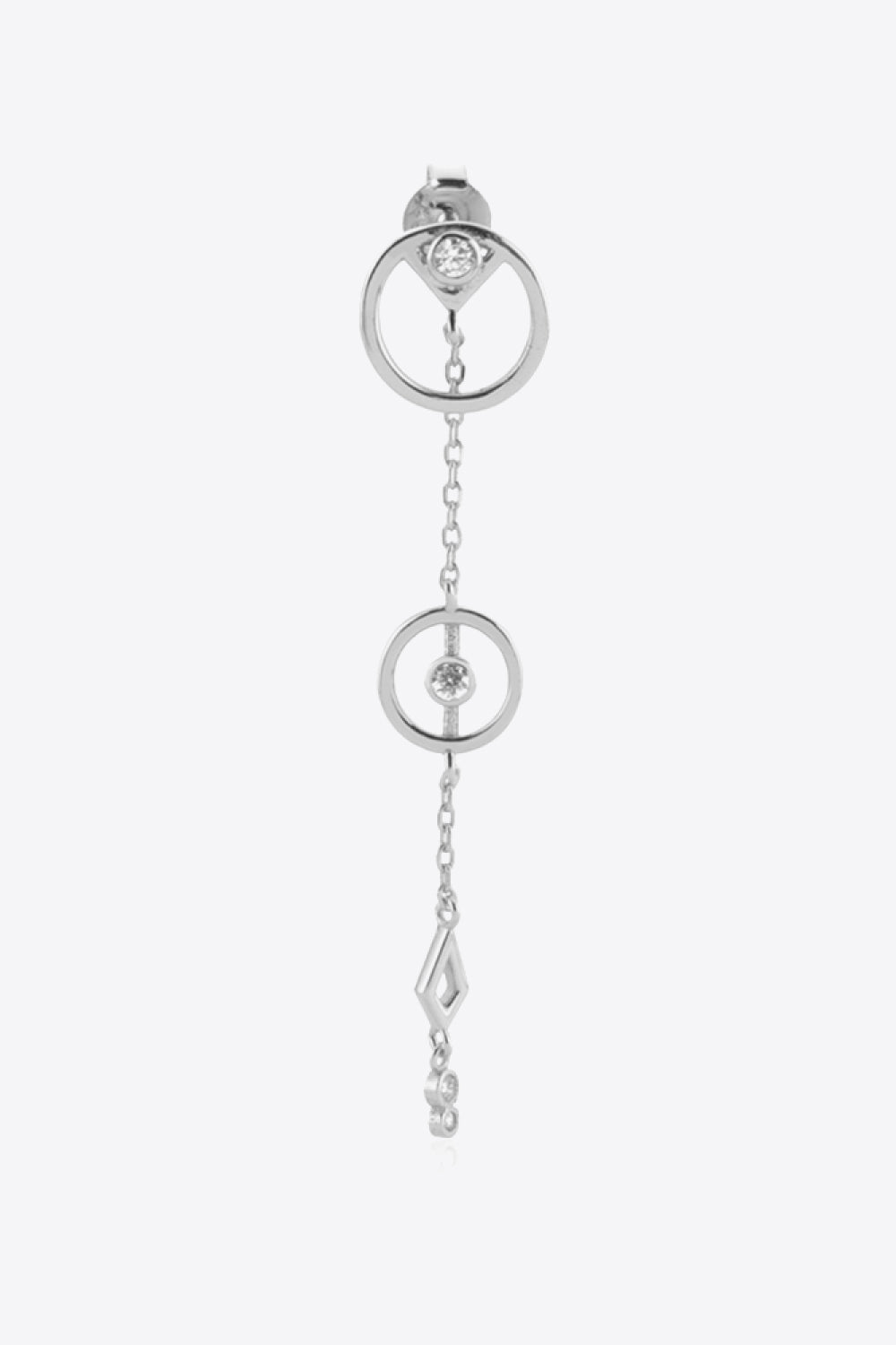 Zircon 925 Sterling Silver Single Chain Earring