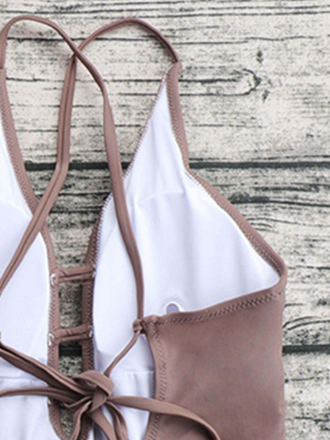 Tied Low Back One-Piece Swimsuit