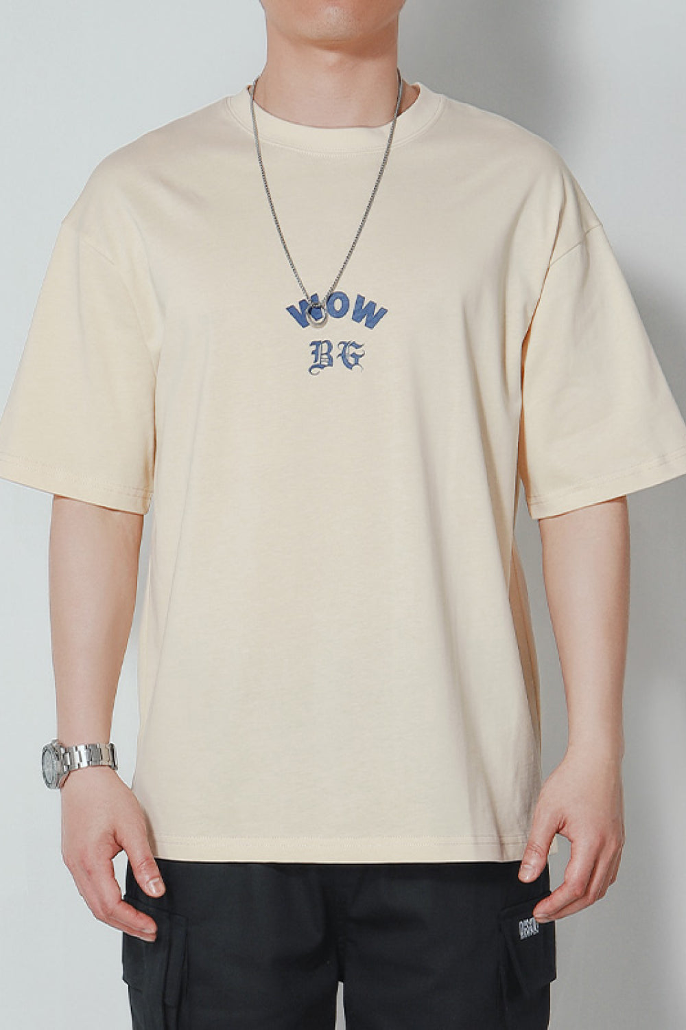 Graphic Round Neck Cotton Tee Shirt
