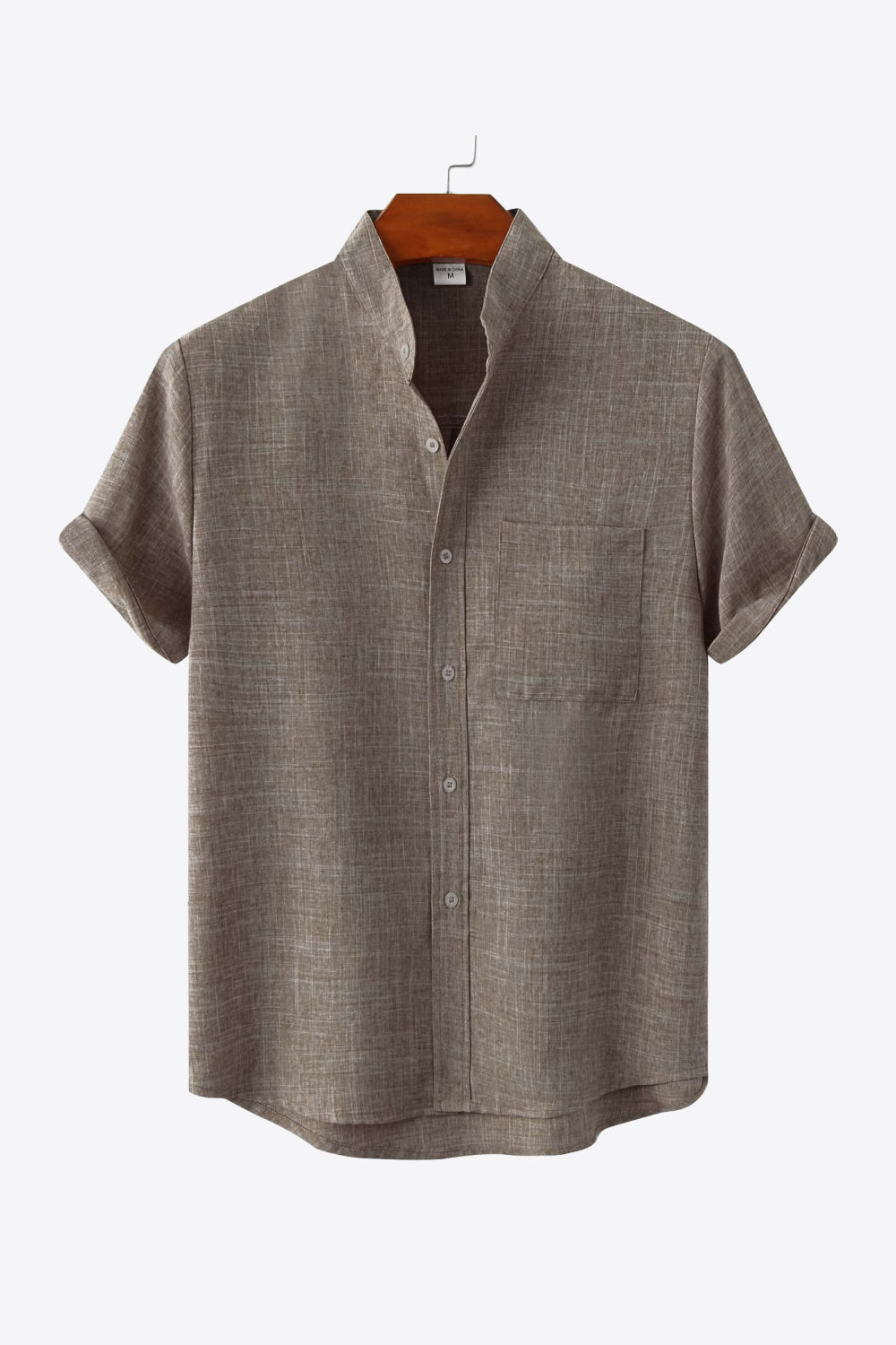 Button Front High-Low Pocket Shirt