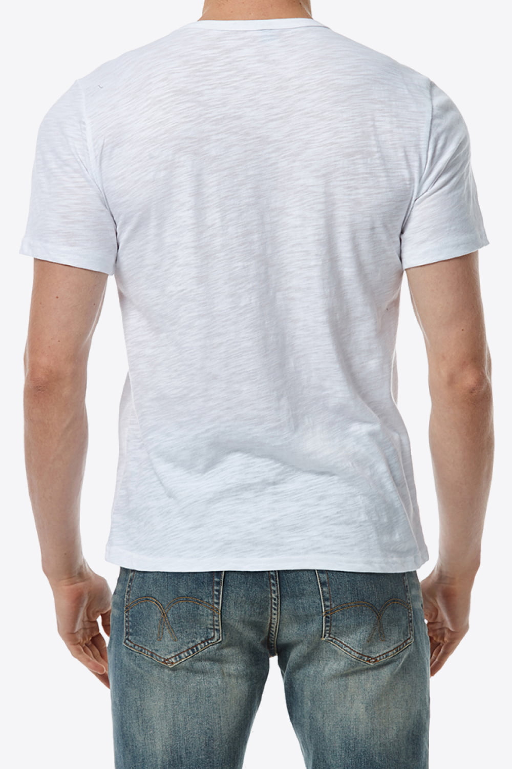 Short Sleeve Round Neck Henley Top