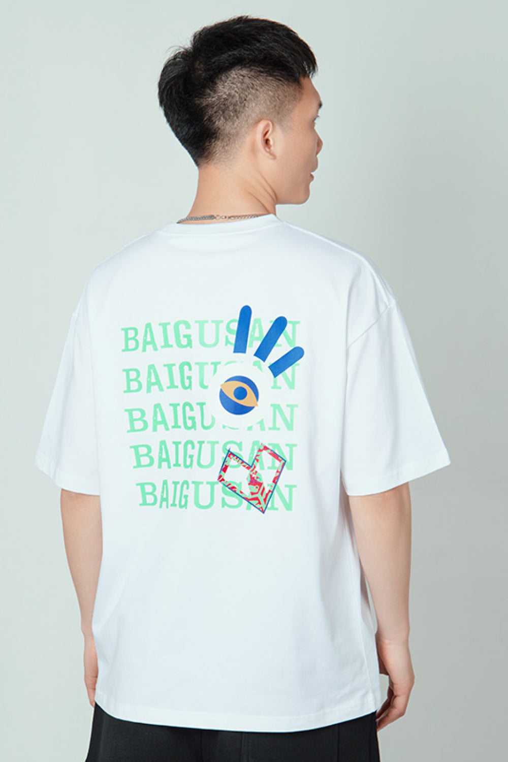 Graphic Round Neck Short Sleeve Cotton Tee
