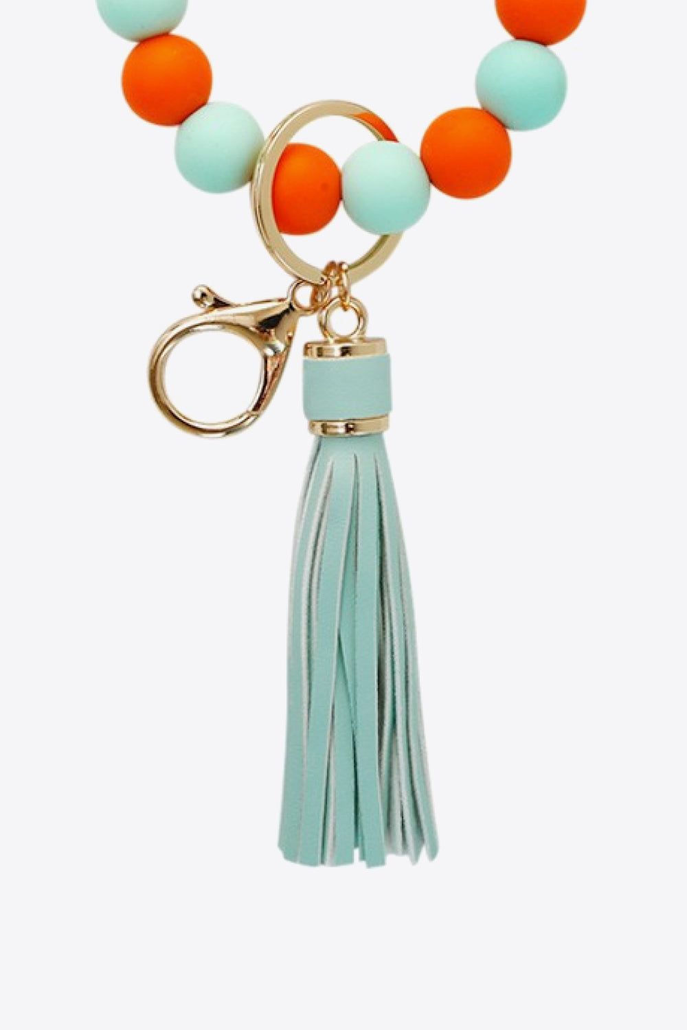 Random 3-Pack Silicone Bead Tassel Wristlet Key Chain