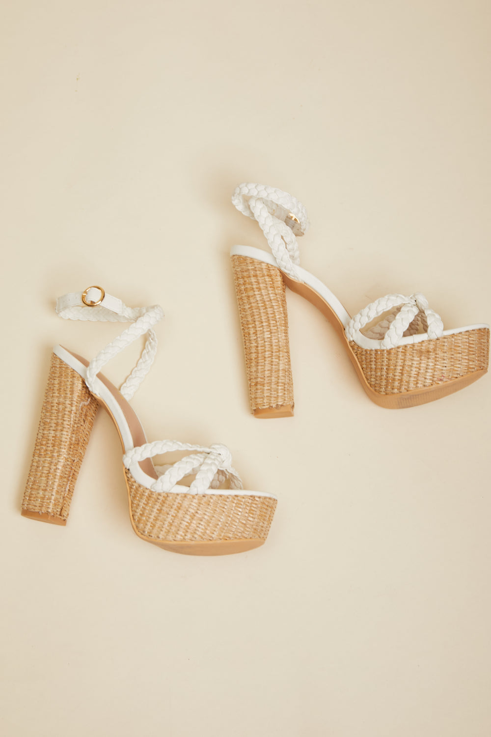 DDK From the Top Braided Platform Heels