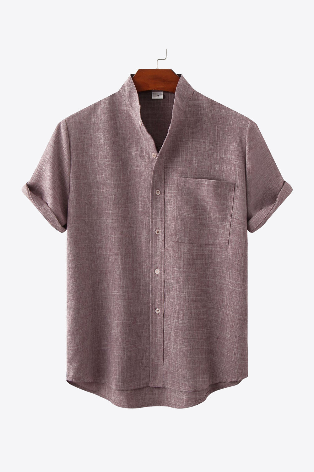 Button Front High-Low Pocket Shirt