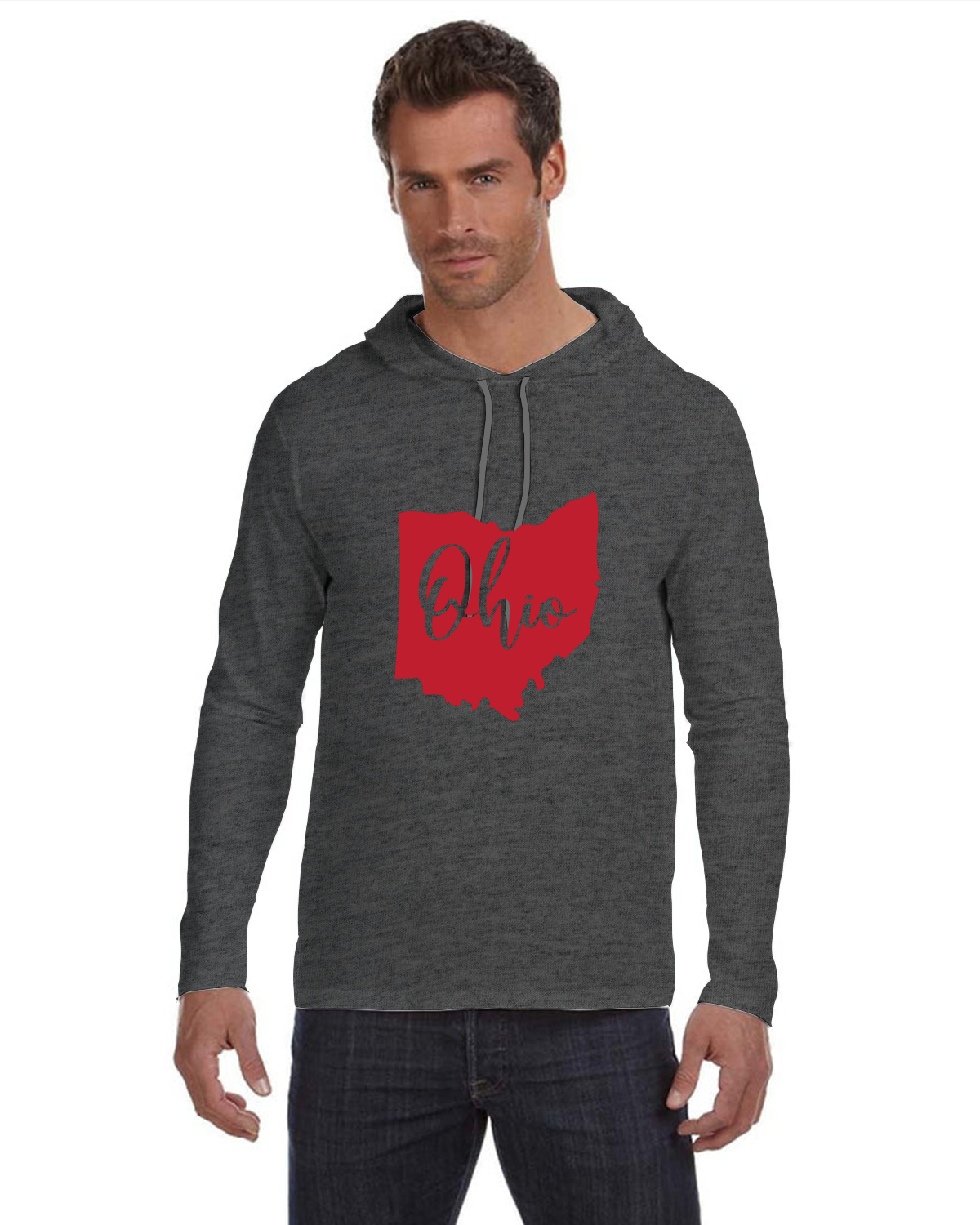 State of Ohio Lightweight Hooded Long Sleeve T-Shirt