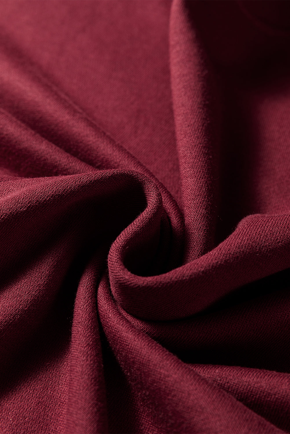 Fiery Red Preppy Striped Sleeve Loose Sweatshirt