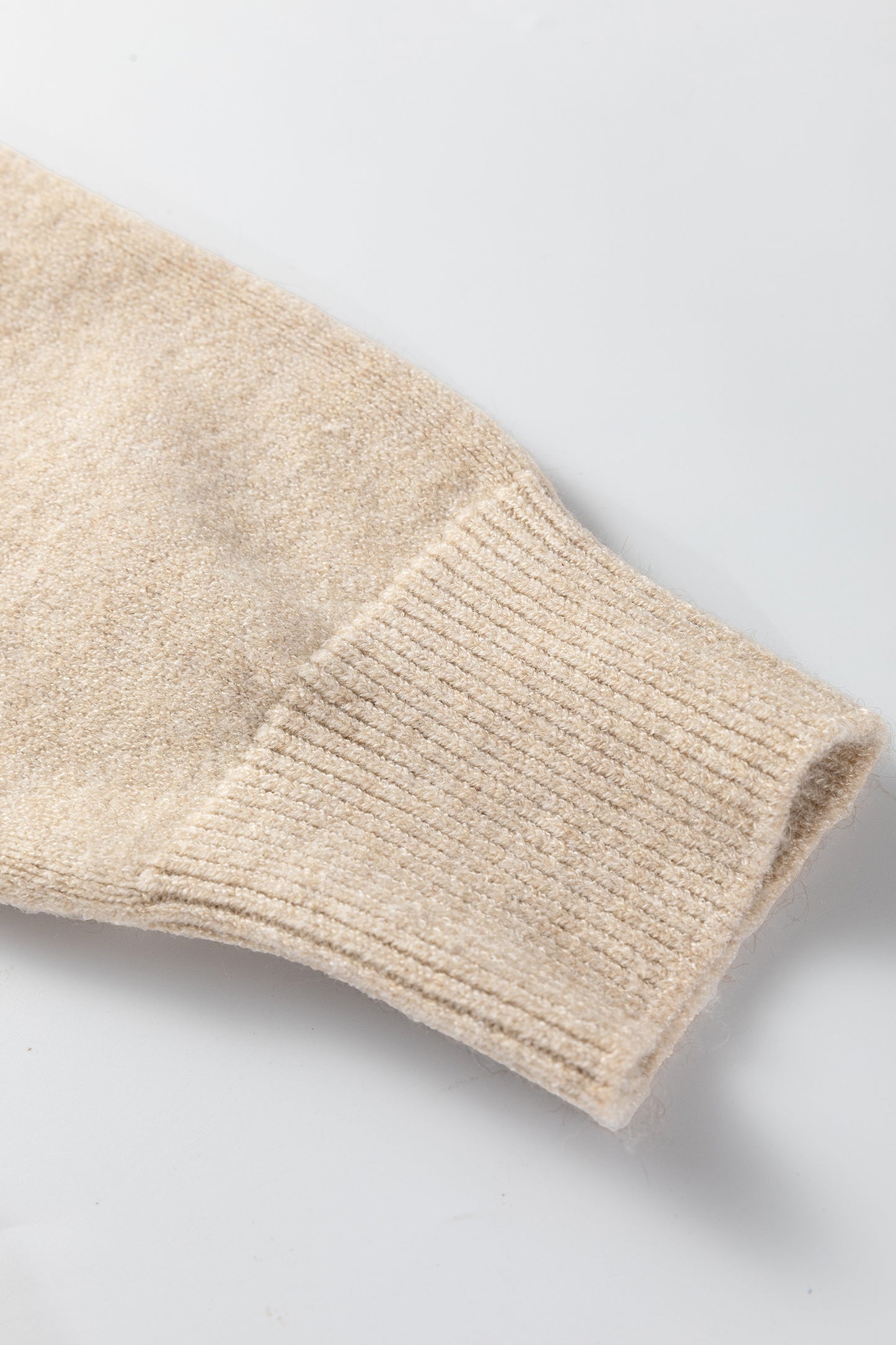 Parchment Button Lace Detail Raglan Sleeve Shift Mini Sweater Dress - Kustom Kreations Goods
