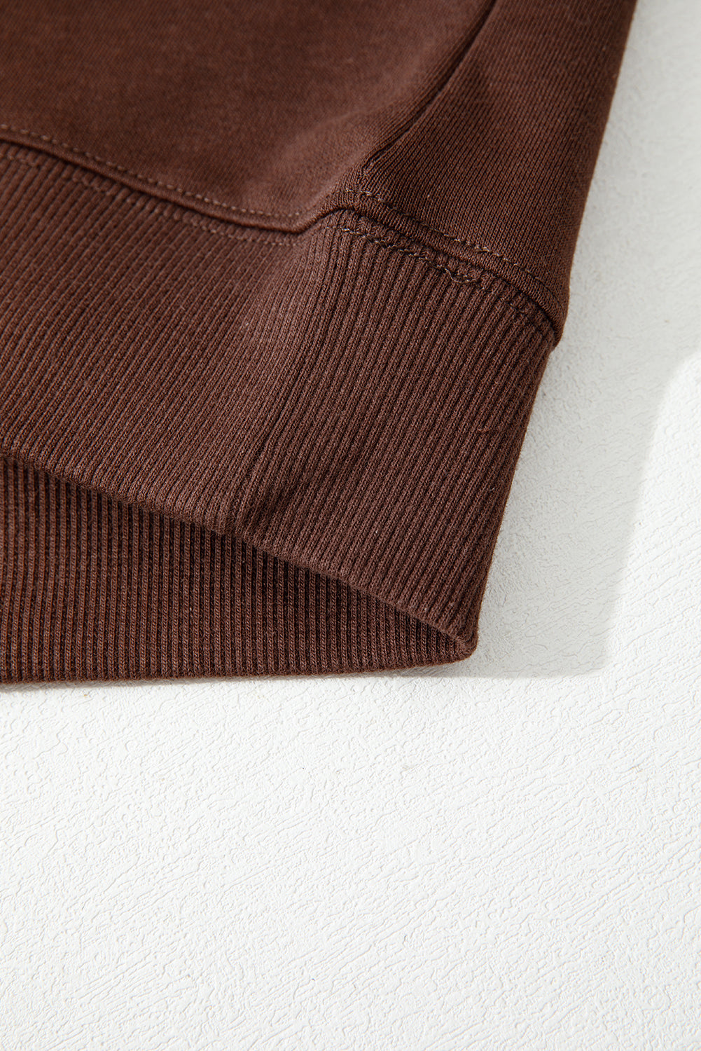 Fiery Red Preppy Striped Sleeve Loose Sweatshirt