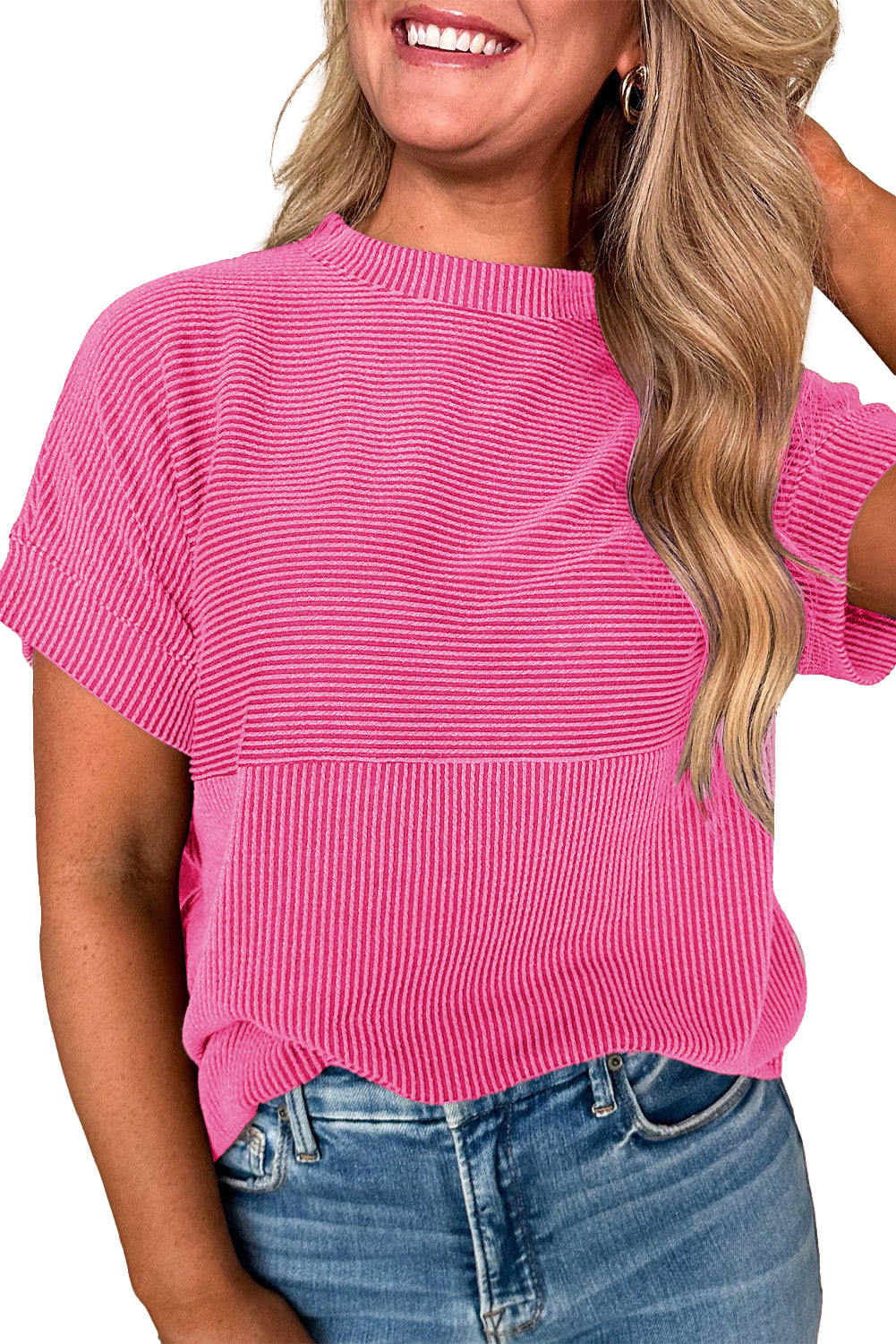 Toadstool Plain Corded Mock Neck T Shirt - Kustom Kreations Goods