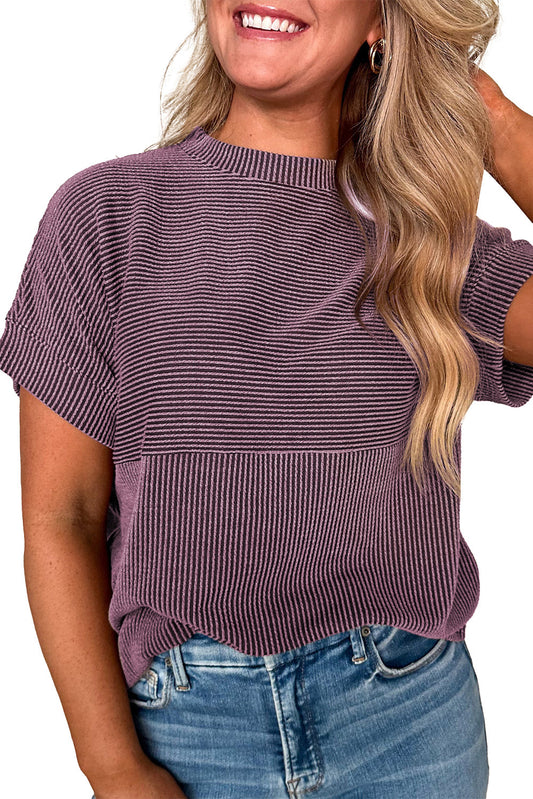 Toadstool Plain Corded Mock Neck T Shirt - Kustom Kreations Goods