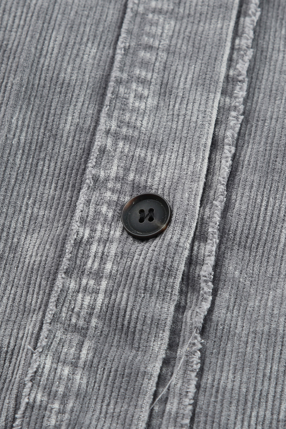 Gray Vintage Distressed Mineral Wash Oversized Shacket