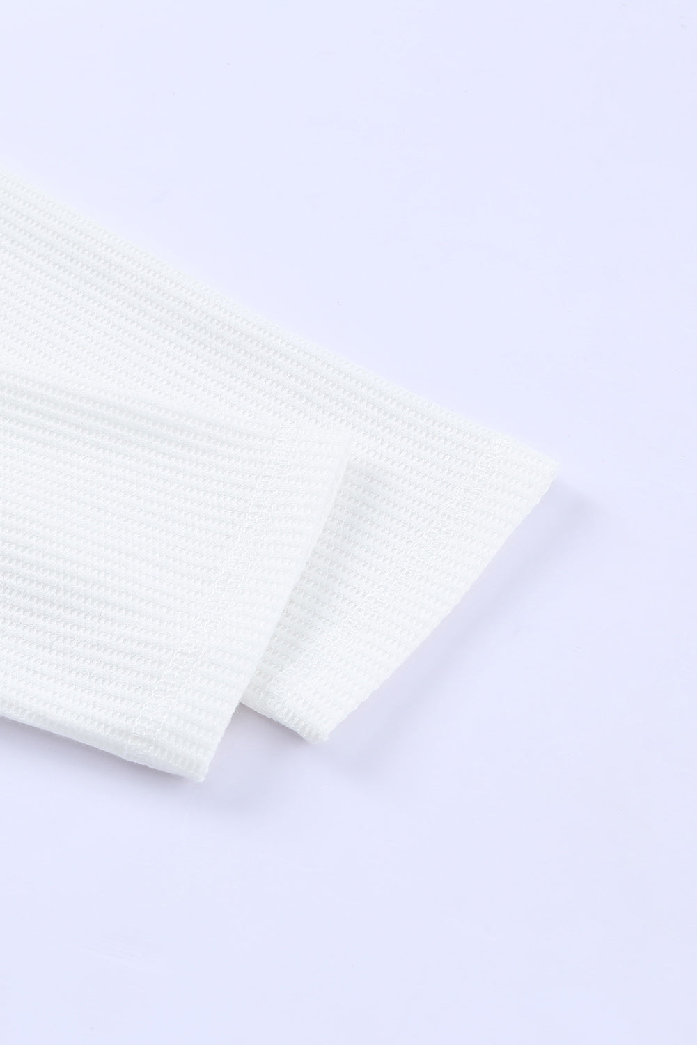 Brown Waffle Knit Casual Button Henley Top