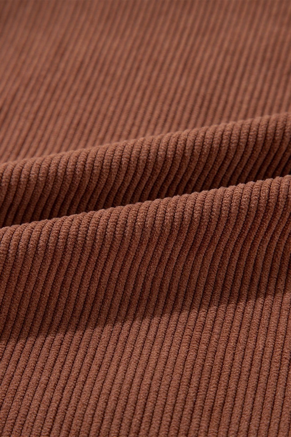 Orange Plain Drop Sleeve Rib-Knit Oversized Sweatshirt