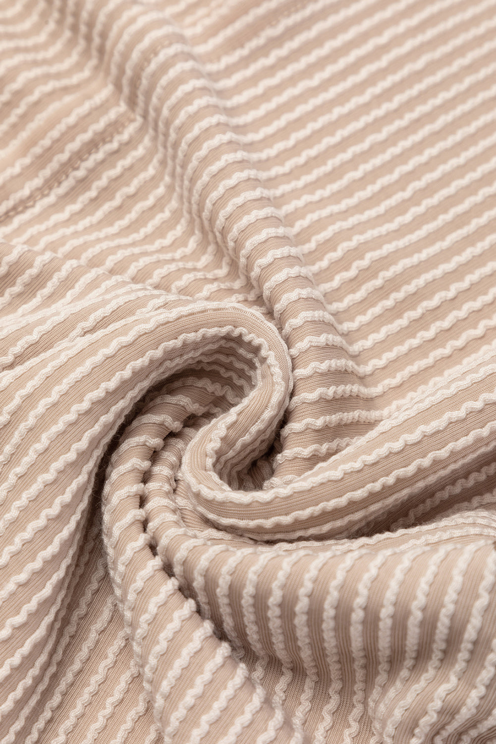 Parchment Exposed Seam Corded T shirt and Wide Leg Pants Set