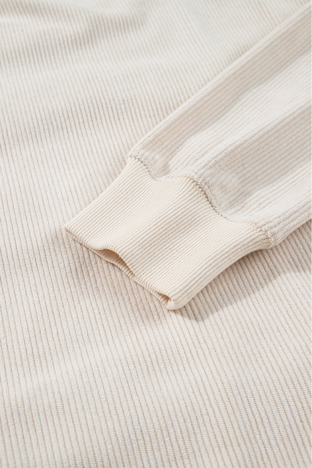 Dark Green merry everything Letter Graphic Ribbed Loose Sweatshirt