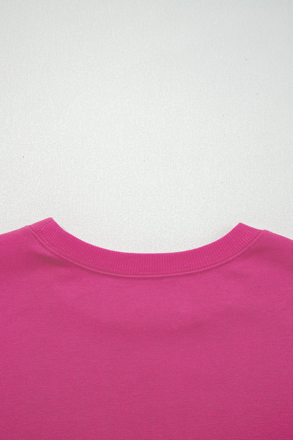 Fiery Red Preppy Striped Sleeve Loose Sweatshirt