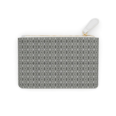 Black And Gray Greek Key Clutch