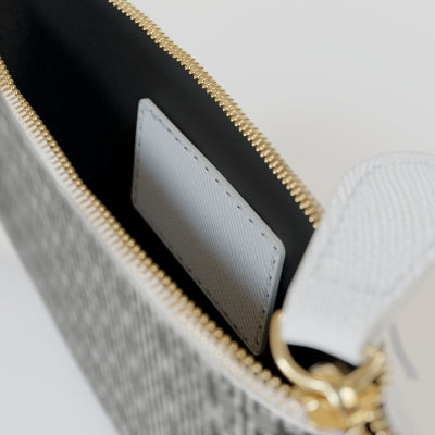 Black And Gray Greek Key Clutch