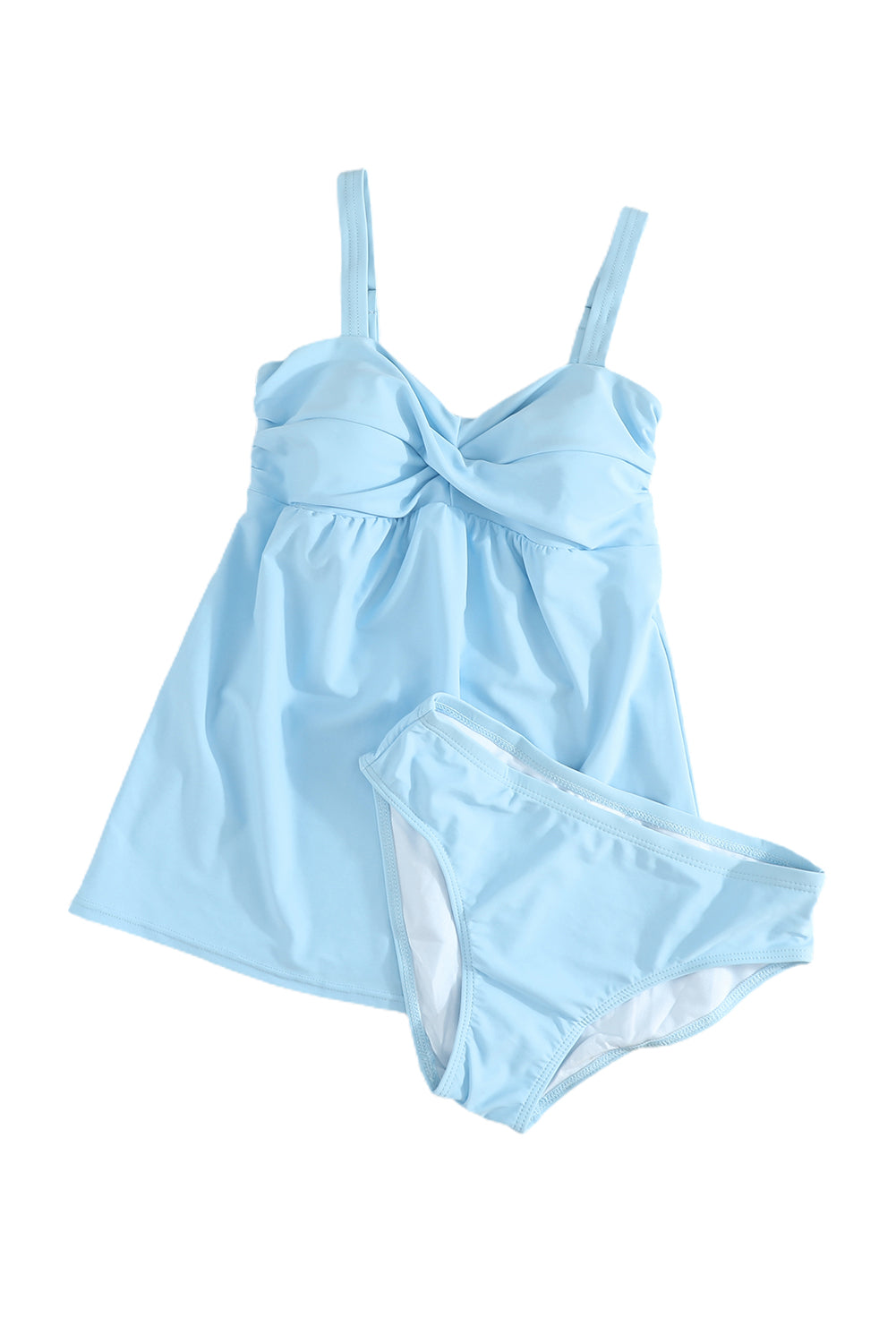 Blue Swing Tummy Control Blouson Tankini Swimsuit