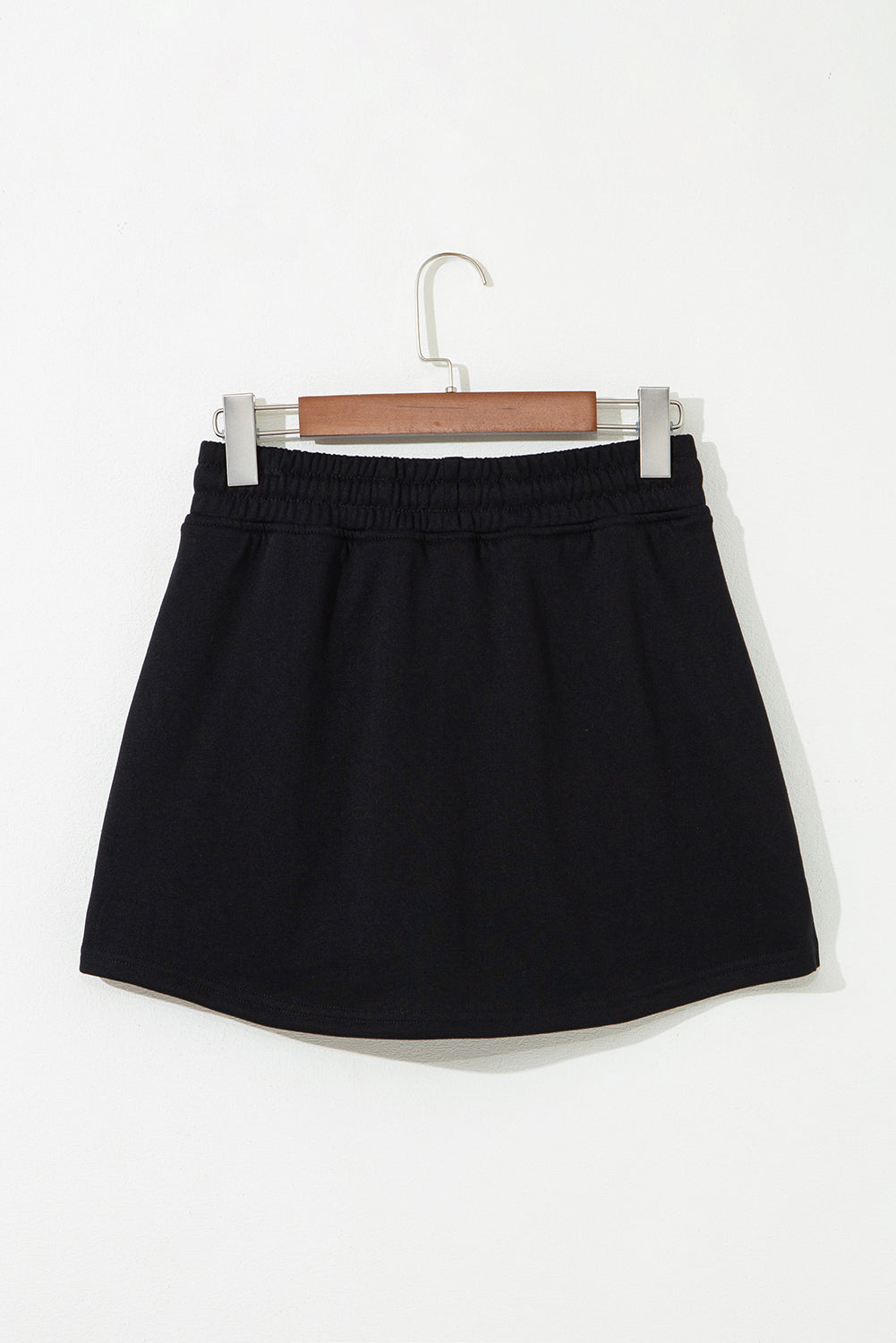 Light Grey French Terry Drawstring Mini Skort with Pockets - Kustom Kreations Goods