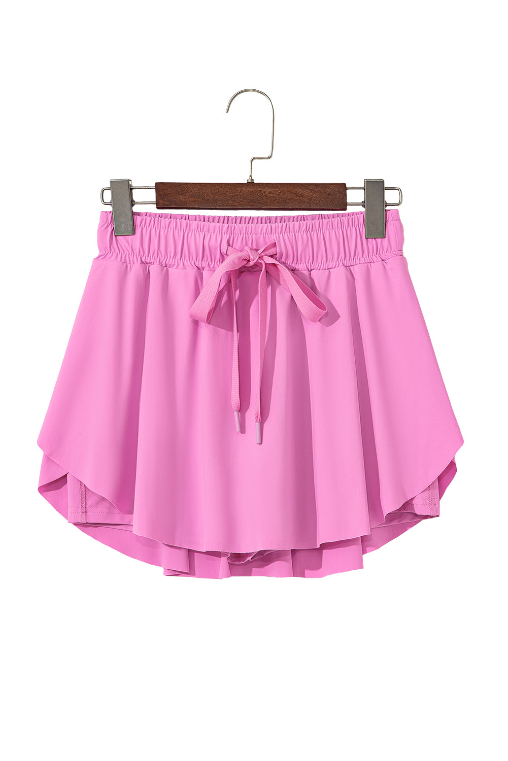 Black Drawstring High Waist Lined Tennis Skort - Kustom Kreations Goods