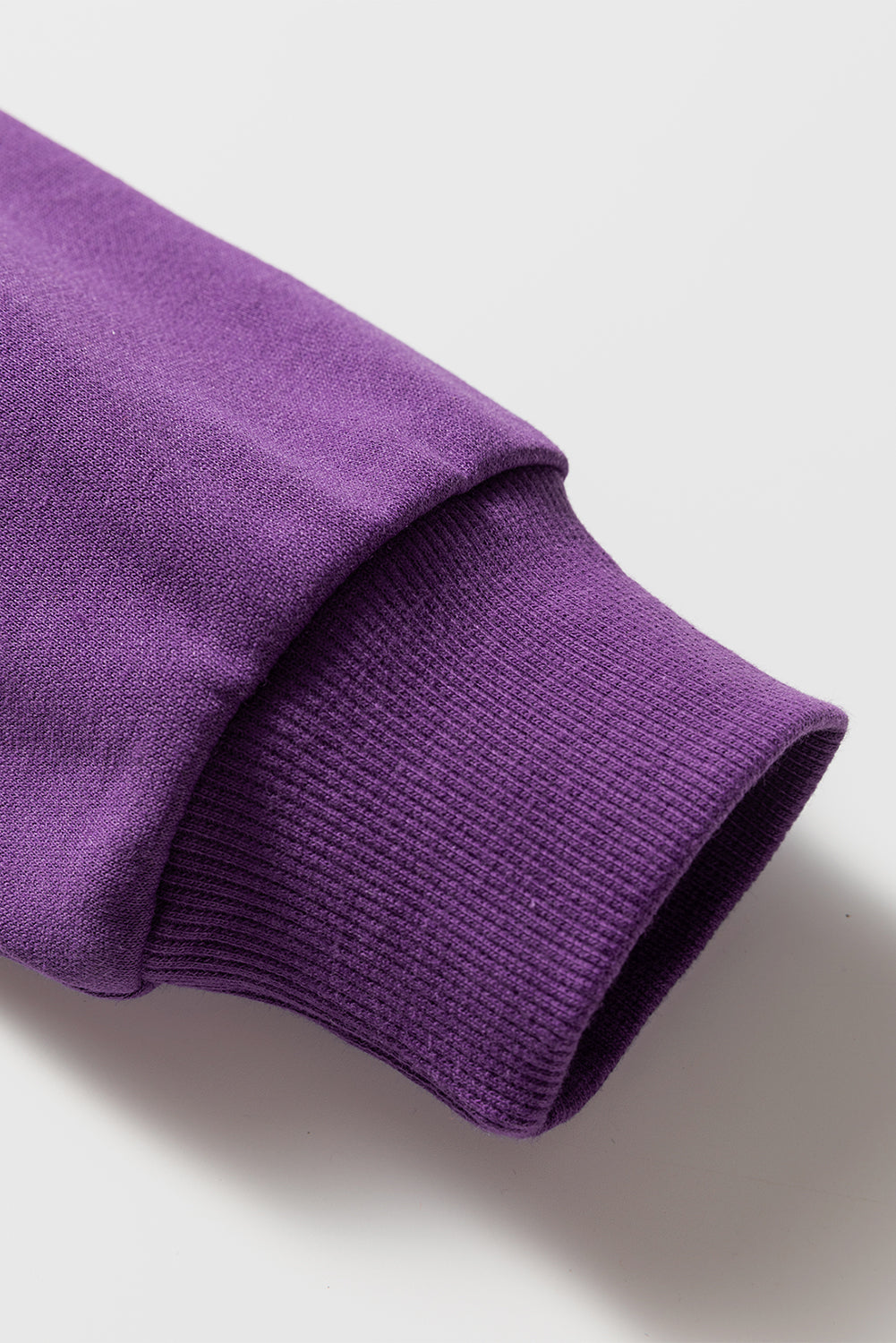 Fiery Red Preppy Striped Sleeve Loose Sweatshirt